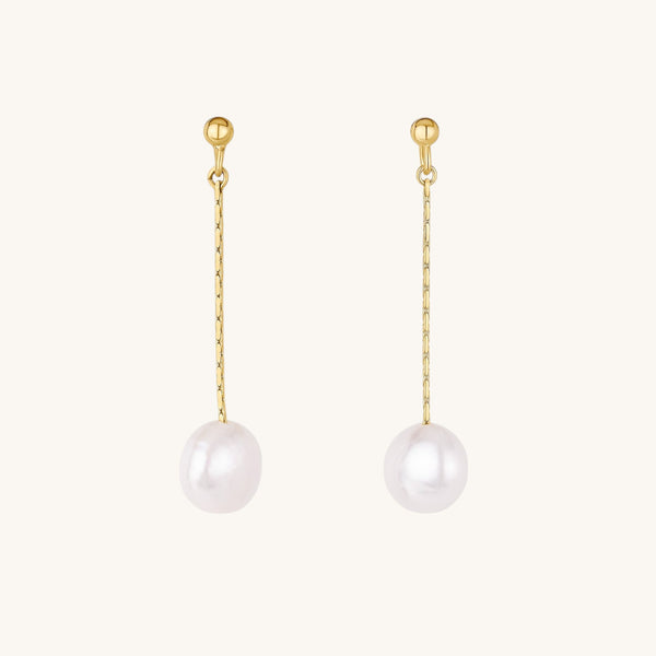 Alina Dangly Pearl Stud Earrings