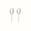 Triple Dainty Pearl Huggie Earrings