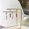 Red Garnet Huggie Earrings