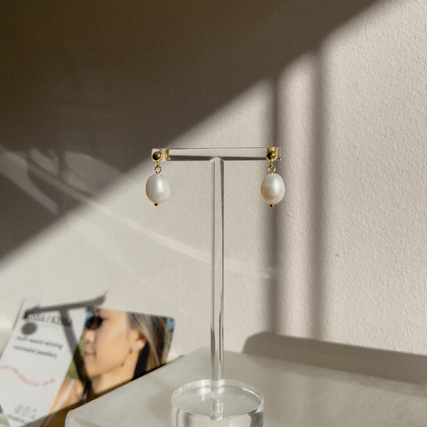 Milly Pearl Drop Stud Earrings