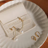 Alina Dangly Pearl Stud Earrings
