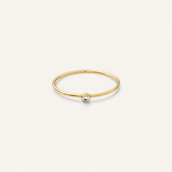 Gemstone Stacking Ring - White