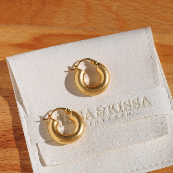 Clara Matte Hoop Earrings