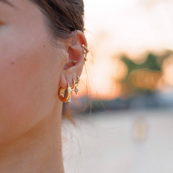 Clara Matte Hoop Earrings