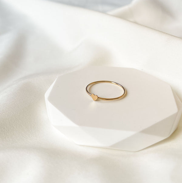Dainty Heart Stacking Ring