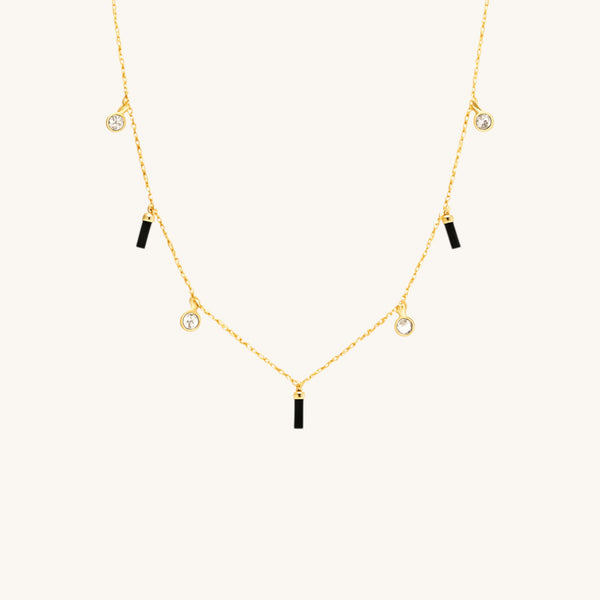 Iris Gem Droplet Necklace