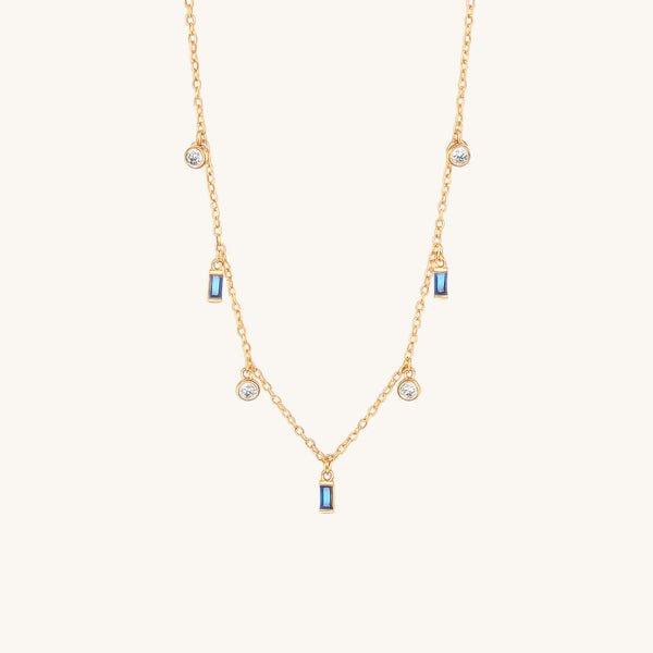 Iris Gem Droplet Necklace