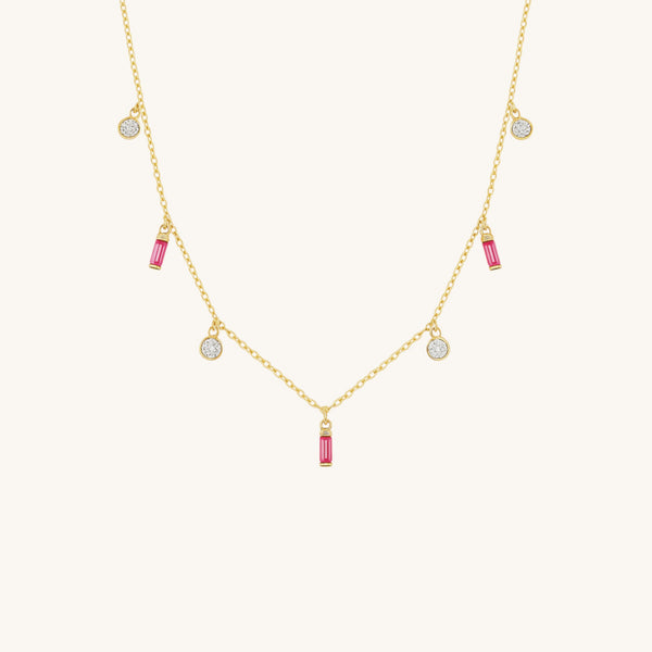 Iris Gem Droplet Necklace