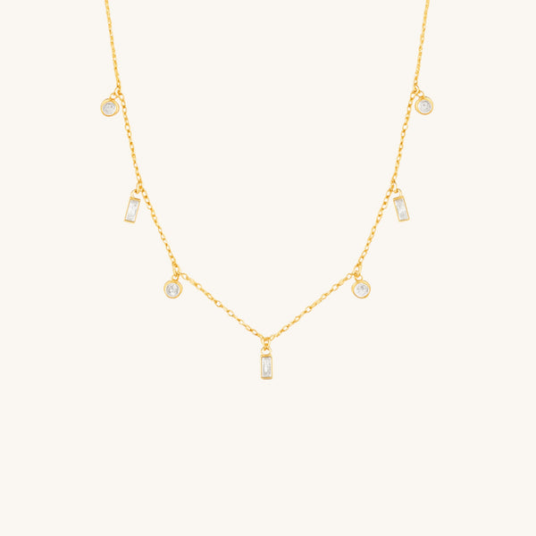 Iris Gem Droplet Necklace