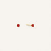 Gem Stud Earrings (Red)