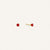 Gem Stud Earrings (Red)