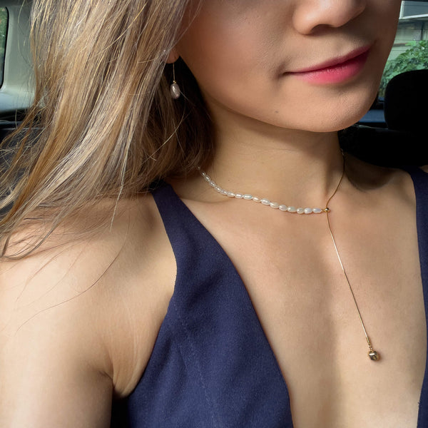 Lena Pearl Snake Choker Necklace