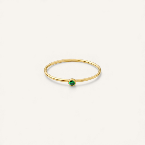 Gemstone Stacking Ring - Green
