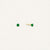 Gem Stud Earrings (Green)