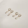 Katie Pearl Drop Huggie Earrings