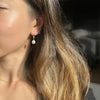Katie Pearl Drop Huggie Earrings