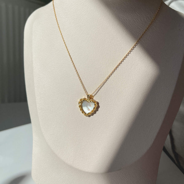 Mother of Pearl Heart Necklace