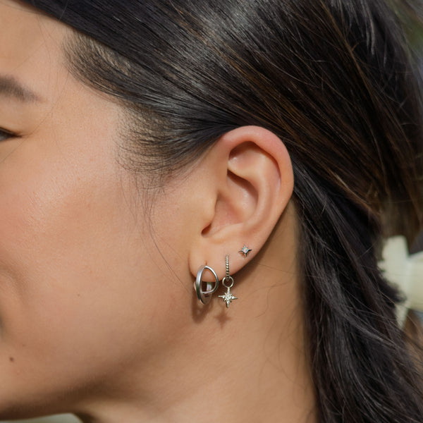 Opal Star Stud Earrings