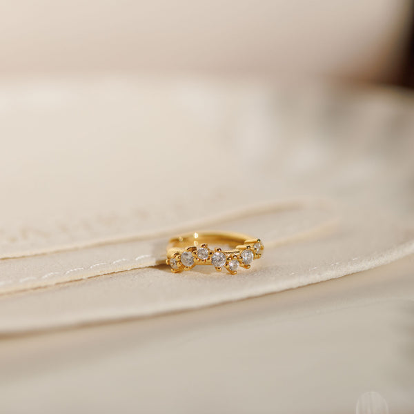 Renee Gem Cluster Huggie Earrings