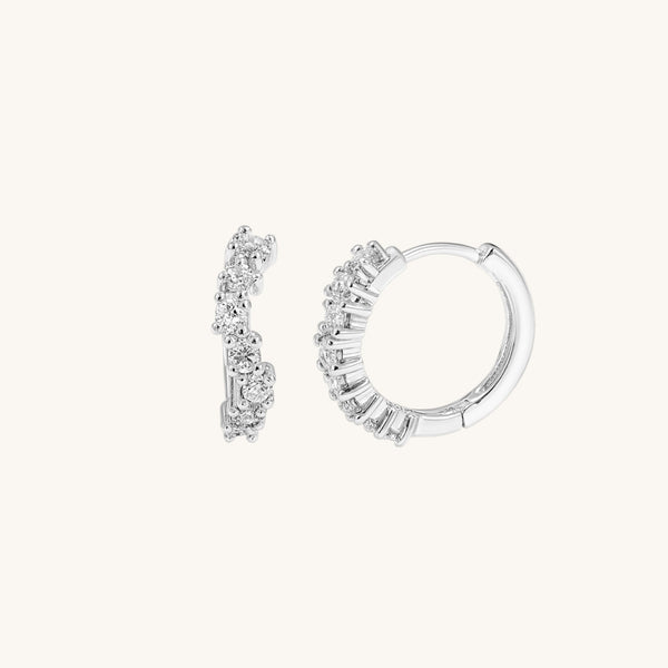 Renee Gem Cluster Huggie Earrings