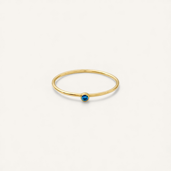 Gemstone Stacking Ring - Ocean Blue
