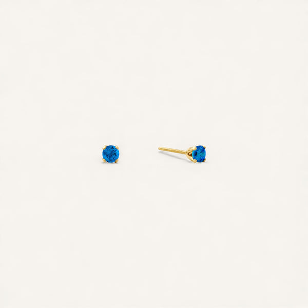Gem Stud Earrings (Ocean Blue)