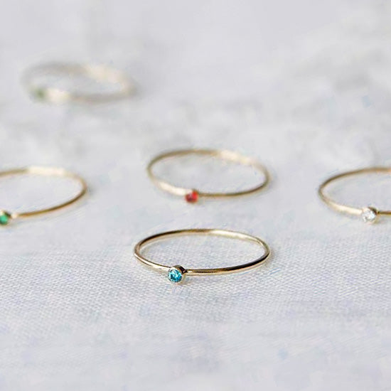 Gemstone Stacking Ring - Ocean Blue