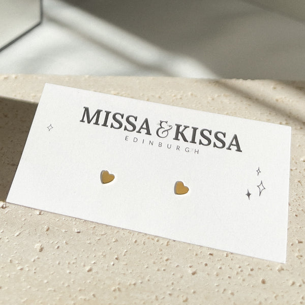 Dainty Heart Stud Earrings