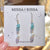 Crystal Pearl Drop Earrings - Aquamarine
