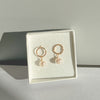 Circle Pearl Drop Earrings