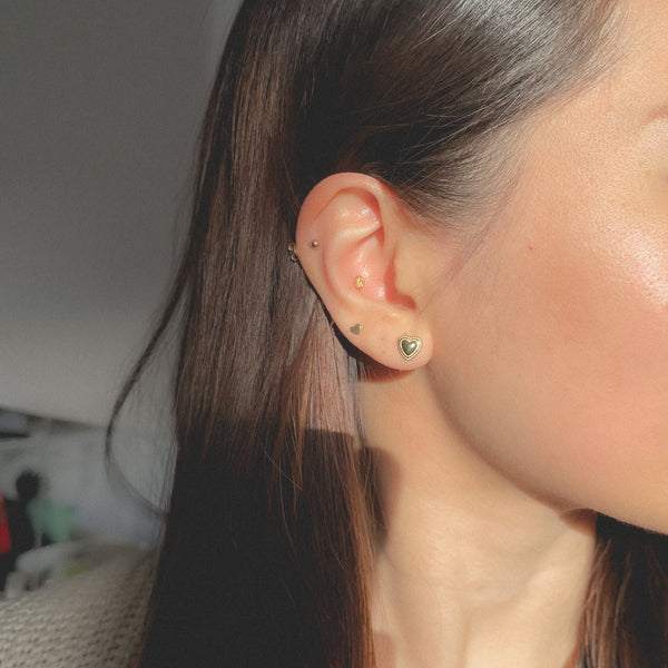 Dainty Heart Stud Earrings