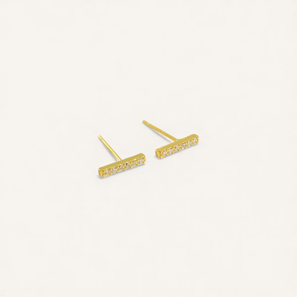 Gem Bar Stud Earrings