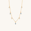 Iris Gem Droplet Necklace