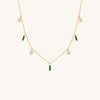 Iris Gem Droplet Necklace