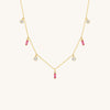 Iris Gem Droplet Necklace