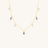 Iris Gem Droplet Necklace