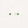 Gem Stud Earrings (Green)