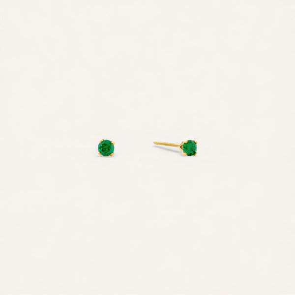 Gem Stud Earrings (Green)